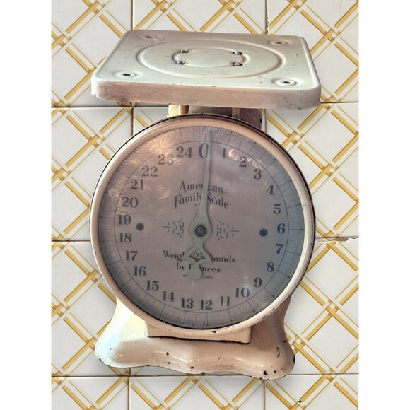 Vintage Other - Vintage American Family Scale Cream 25 Lb Kitchen Scale – Farmhouse Decor